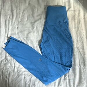Lululemon blue ribbed leggings